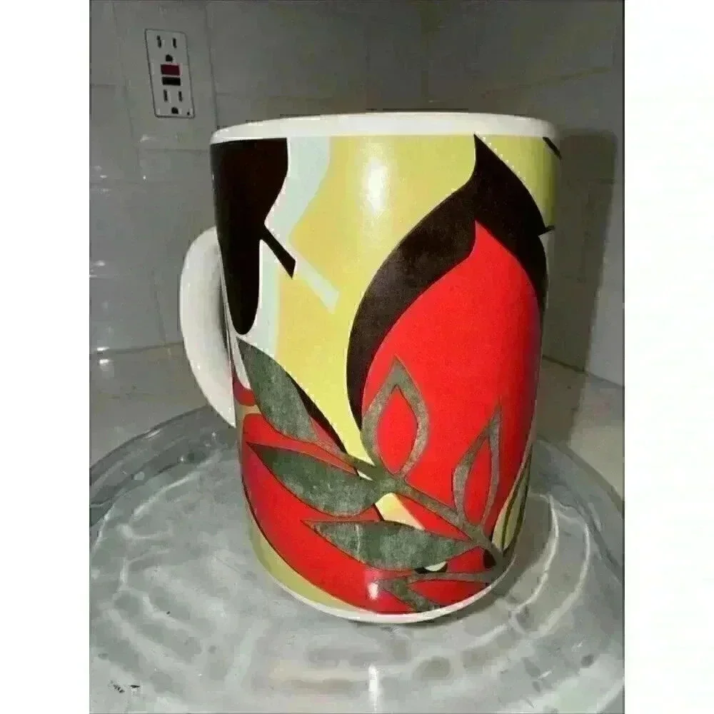 Starbucks 2004 Multi-Color Botanical Coffee Mug 16 Oz.